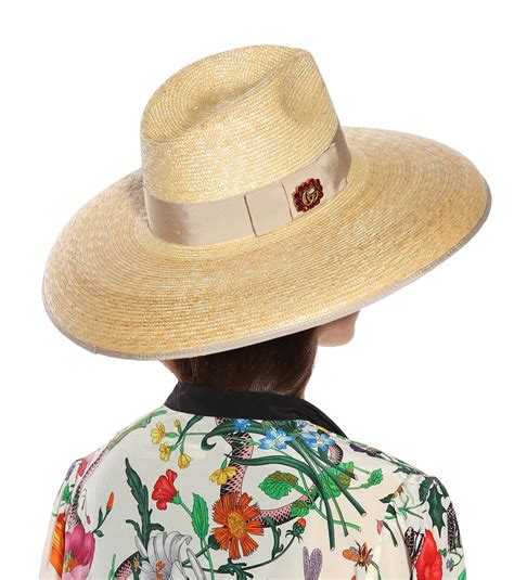 gucci straw hat price|gucci wide brim hat.